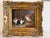 Brown Vintage R Mario Oil Painting Three Rabbits Bunnies Farmhouse Art Gold Frame For Sale - Image 8 of 10