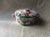 1930s Charming French Luneville Faience Butter Crock & Stand - St. Clément "Coq" Pattern, Hand-Painted Rooster Motif For Sale - Image 5 of 10