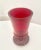 Contemporary Vintage Small Modern Contemporary Heavy Red Glass Vase For Sale - Image 3 of 5