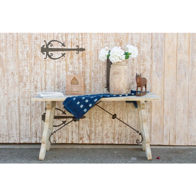 Bleached Wood Spanish Tavernera Writing Table For Sale - Image 10 of 11