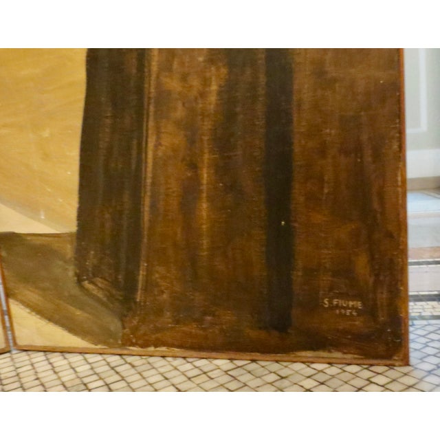 Salvatore Fiume Italian Floor Screen Dated 1954 For Sale In New York - Image 6 of 17