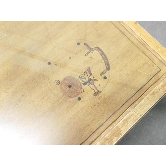 Wood French 7 O'Clock Style Coffee Table, 1960s For Sale - Image 7 of 9