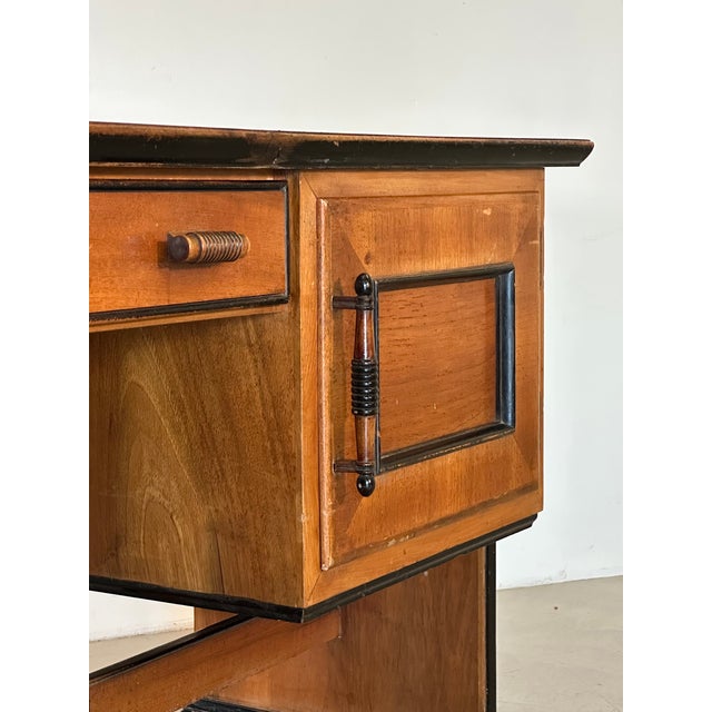 Art Deco Walnut Desk, 1940s For Sale - Image 13 of 15