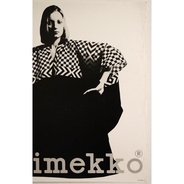 1960's Finnish Fashion Poster - Marimekko (Annika Rimala, Seated) For Sale - Image 6 of 6