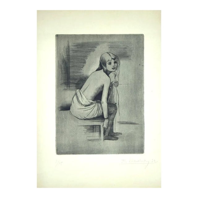 Theodore Stravinsky, Ballerina at Rest, Etching, 1932 For Sale