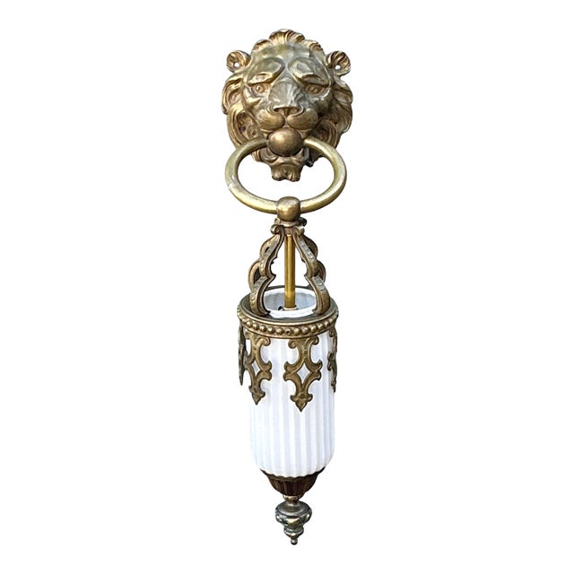 Vintage Gothic Lions Head Sconce For Sale