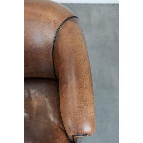 Vintage Club Chairs in Sheepskin Leather, Set of 2 For Sale - Image 9 of 14