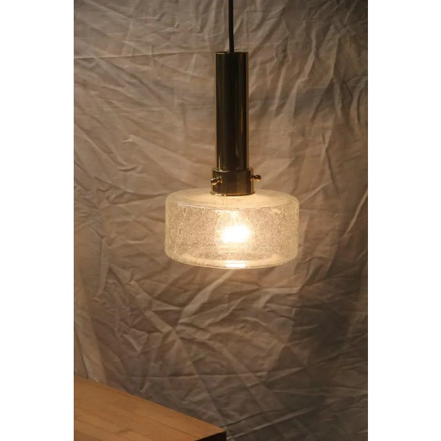 Brass and Murano Glass Pendant Lamp, 1970s For Sale - Image 9 of 13