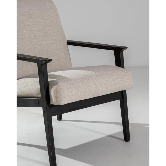 Gray 1960s Czech Geometric Wooden Armchair For Sale - Image 8 of 13