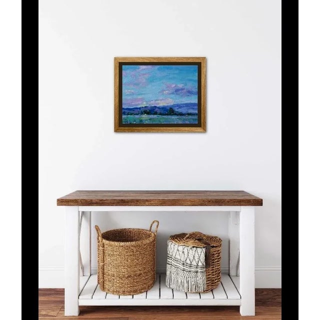 Contemporary Quiet Places & Skyscapes — Creamsicle Sky, Nevada (Original Oil Painting) For Sale - Image 3 of 12