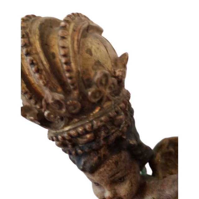 Wood Antique Baroque Wall Candle Holder For Sale - Image 7 of 8