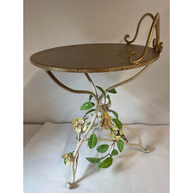 Vintage Italian Tole Table or Stool For Sale - Image 11 of 12