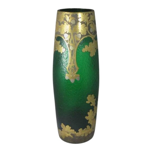 Circa 1890 Grand Exhibition Glass Vase by F.T. Legras,Saint-Denis For Sale