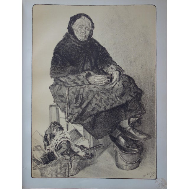 Louis Malteste, Laces Seller, 1898, Lithograph For Sale - Image 3 of 6