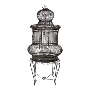 Late 20th Century Architectural Birdcage on Stand, 60"h