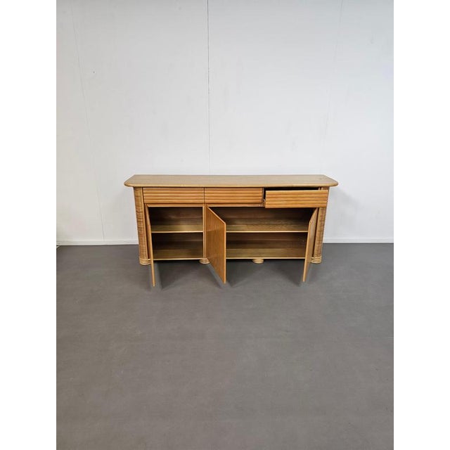 Wood, Bamboo and Rattan Sideboard by Roberti Rattan, 1970s For Sale - Image 13 of 18