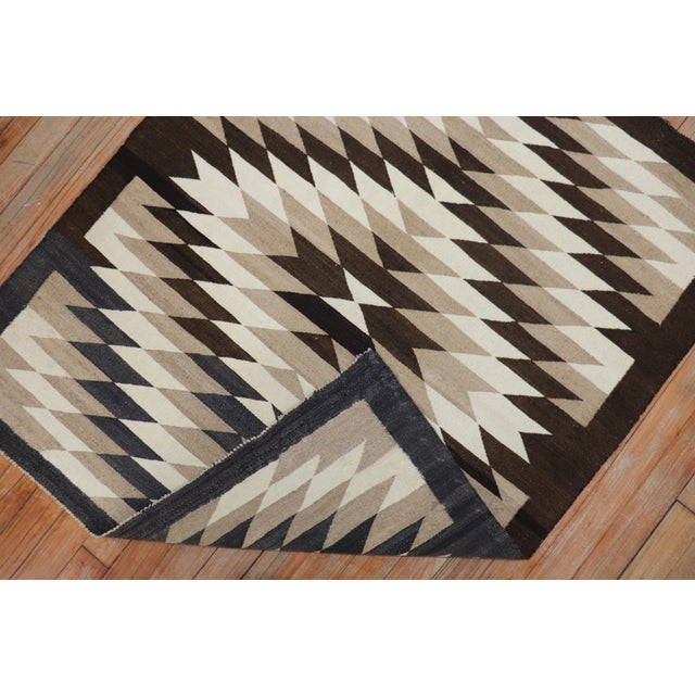 Vintage Zabihi Collection Tribal Geometric American Navajo Rug - 3' x 3'8" For Sale - Image 4 of 6