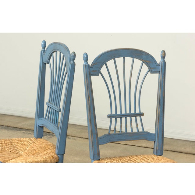 Wood Set of Six French Louis XVI Style Dining Chairs, Painted Wood, 1900 For Sale - Image 7 of 18