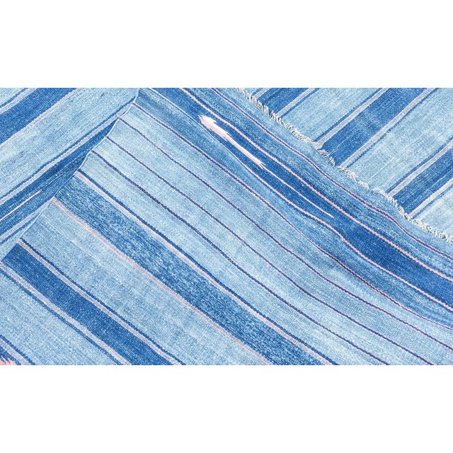 Textile Vintage Indian Dhurrie Rug Doris Leslie Blau For Sale - Image 7 of 7
