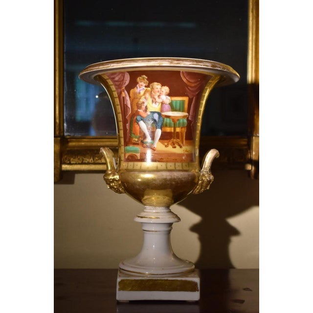 Traditional Old Paris Porcelain Urn Circa 1830 to 1840 For Sale - Image 3 of 5