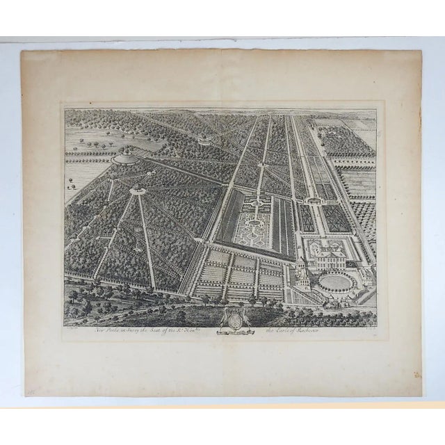 1709 English Engraving Park in Surrey Seat of Earl of Rochester For Sale - Image 4 of 4