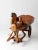 Early 20th Century Vintage Folk Art Toy Riding Horse and Cart For Sale - Image 5 of 12