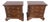 Pair James Sterling Mahogany Nightstands Tables Designer For Sale