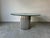 1980's Italian Postmodern Luigi Saccardo- Style Brushed Steel and Glass Top Round Dining Table/ Sold For Sale - Image 12 of 12
