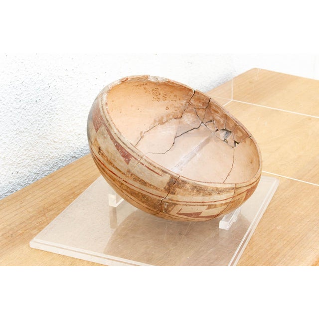 Sculpture Materials Ancient Pre-Columbian Encased Terracotta Bowl For Sale - Image 7 of 8