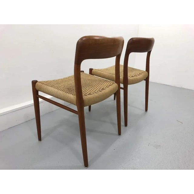 Set of Danish Teak No. 75 Chairs by Niels Møller for J. L. Møllers For Sale - Image 12 of 16
