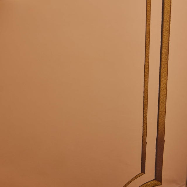 Glass Rose Gold Back Painted Mirror No. 05, France 1920s For Sale - Image 7 of 11