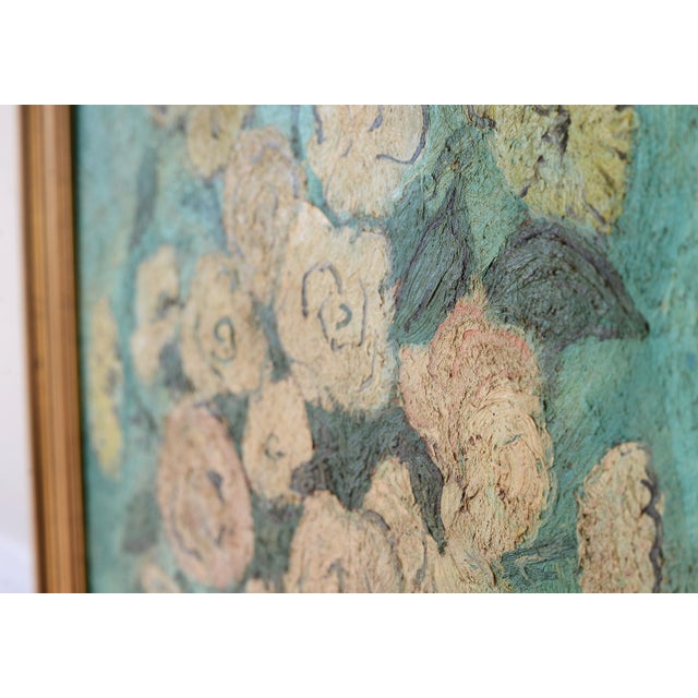 1950s Mid Century Impressionist Erik Martin Flowers Still Life Painting For Sale - Image 12 of 16