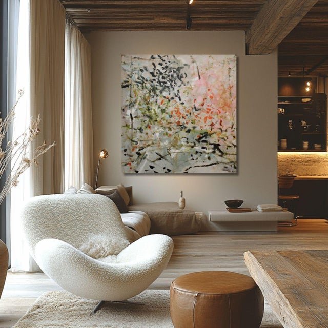 Painting title - "Cordially Invited to Everything" :: mixed media on unstretched canvas :: 48”x48” :: by Mel Rea...