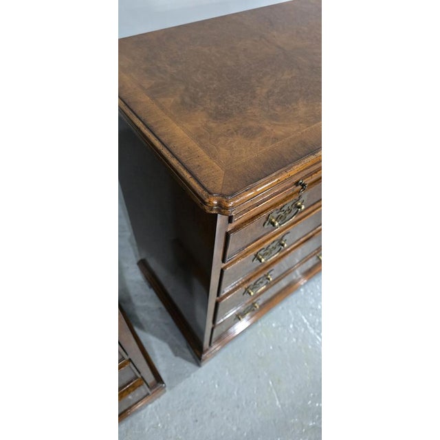 Wood Burr Walnut Chests of Drawers, 1920, Set of 2 For Sale - Image 7 of 12