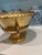 Gold Vintage Italian Gold Leaf Footed Urn Bowl With Blue Interior Signed & Numbered For Sale - Image 8 of 14