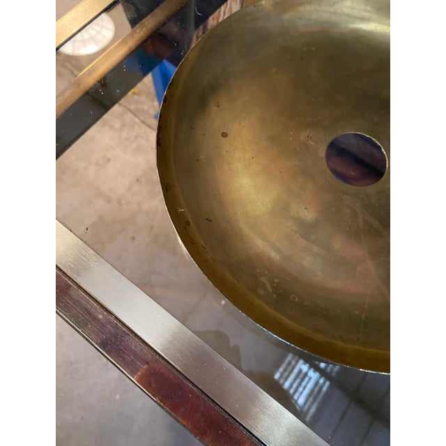 Mid-Century Modern 1970s Minimalist Brass Candle Holder For Sale - Image 3 of 8