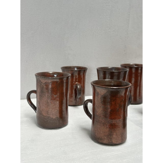 Vintage Ceramic Coffee Mugs by Carry Heesen, Set of 8 For Sale - Image 3 of 9