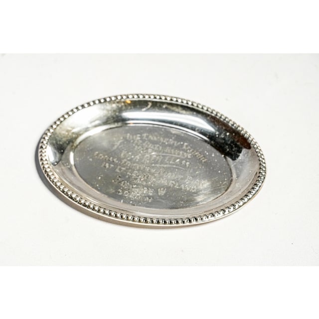 Silver Rare Collection Miniature Sterling Silver Antique Trophy Pin Dish Tray Horse Calvary School Ft. Riley Kansas Militaria Interest For Sale - Image 8 of 16