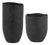 Komorebi Indoor-Outdoor Black Vases Set/2 For Sale