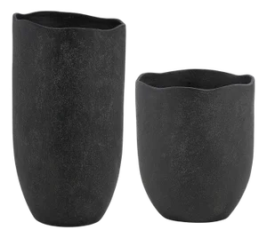 Komorebi Indoor-Outdoor Black Vases Set/2