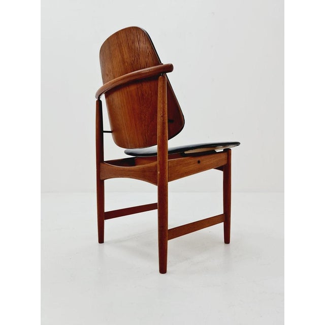 Arne Vodder Danish Teak and Leather Chair by Arne Vodder for France & Daverkosen, 1960s For Sale - Image 4 of 11