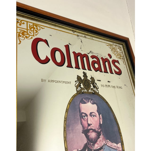 Mid-Century Colman's Mustard Advertising Pub Mirror, 1950s For Sale - Image 16 of 18