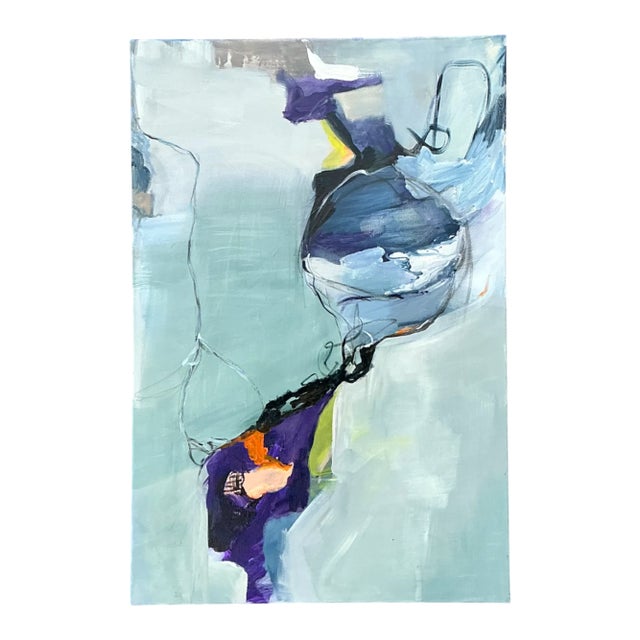 Vintage Abstract Expressionist Oil Painting on Canvas For Sale - Image 10 of 16