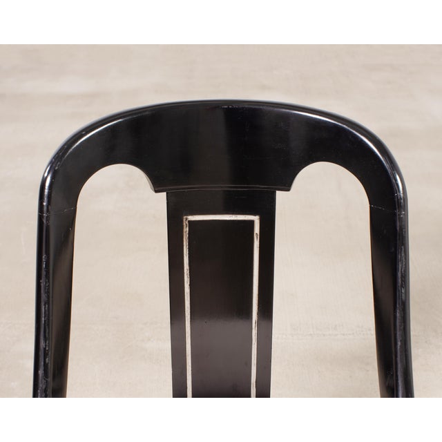 Set of Eight French Art Deco Lacquered Gondola Dining Chairs For Sale - Image 9 of 18