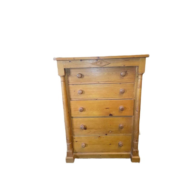 Tall Pine Chest of Drawer For Sale In Raleigh - Image 6 of 6