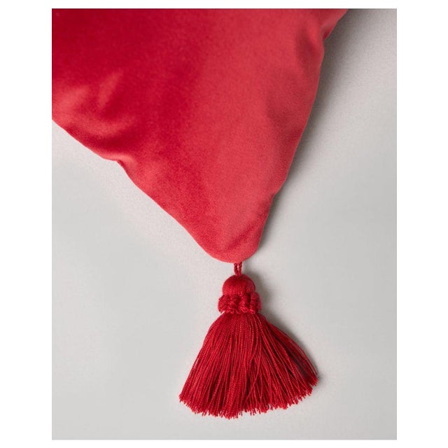 Contemporary Mind the Gap Sunrise Ruby Cushion For Sale - Image 3 of 5