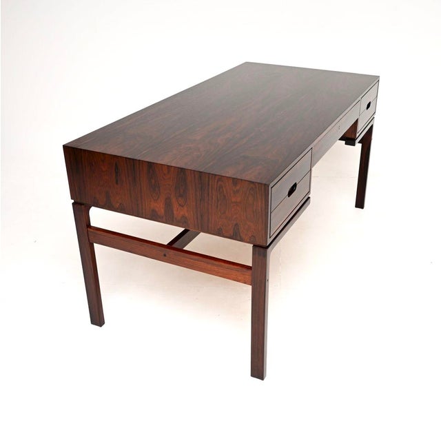 Mid-Century Modern Vintage Danish Desk attributed to Arne Wahl Iversen for Vatne Møbler, 1960 For Sale - Image 3 of 11