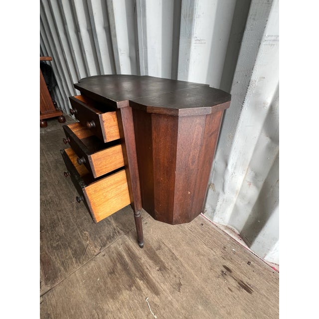 Brown 1920s Martha Washington 3 Drawer Sewing Cabinet For Sale - Image 8 of 9