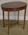 High Quality American Made Mahogany Side Table with Hand Painted Decoration