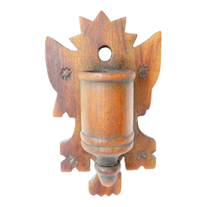 Victorian Eastlake Wooden Match Holder